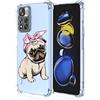 SEAHAI Cover per Xiaomi Redmi Note 11 PRO+ 5G (Note 11 PRO Plus), Custodia Ultra Sottile ed Elegante in Silicone TPU Trasparente, Bello Modelli Colorful Cover Antiurto Case - Cucciolo Rosa