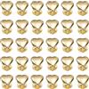 QUARKZMAN 30Pz Borchie a Forma Cuore Metallo 10mm Borchie Decorative a Forma Cuore con Vite Posteriore per Borse Pelle Cinture Abbigliamento Scarpe Borsa Forniture Fai da Te, Oro