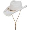 LIPODO CAPPELLISHOP Vescadosa Western Cappello di Paglia Stile Western Unicolore Unisex Primavera Estate