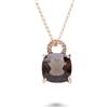 ALFIERI & ST. JOHN Collana gemma in oro rosa con quarzo fume e diamanti