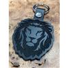 non branded Leone Grande Gatto Portachiavi pelle Nera Regalo