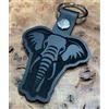 non branded Portachiavi Elefante In Pelle Nera Regalo
