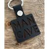 non branded Man Caverna Den Pelle Portachiavi Regalo Nero