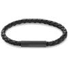 Calvin Klein Braccialetto da Uomo Collezione VELOCITY con Tessuto Intrecciato in Pelle Nera - 35100025