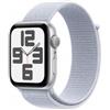 Apple Watch SE GPS 44mm Argento Cassa Alluminio con Cinturino Sport Loop Nuvola Blu