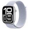 Apple Watch Series 10 GPS + Cellular 46mm Argento Cassa Alluminio con Cinturino Sport Loop Nuvola Blu