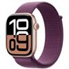 Apple Watch Series 10 GPS 46mm Rose Oro Cassa Alluminio con Plum Sport Loop