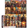 Tucocoo Puzzle Africa King per adulti 1000 pezzi, giraffe uomo nero fauna selvatica collage di animali puzzle fai da te per regali di decorazione domestica, puzzle sfidante famiglia giocattoli