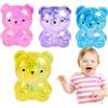 Generico Squishy Bear Fidget Toys - Orso pieno di paillettes Polcato giocattolo Fidget | Orso di stretta elastico | Giocattoli per animali di rimbalzo elastico | Giocattolo di sollievo da stress da caramella p