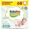 Babylino Premium, Pannolini Neonato Taglia 2 con filtrante ULTRA SOFT, Mini (3-6Kg), 64 Unità