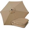 Sobeta Telo Di Ricambio Tettuccio per Ombrellone Impermeabile UV30+, 4 Specifiche ( 2.7M /6 Stecche, 3M /6 Stecche, 2.7M /8 Stecche, 3M /8 Stecche ), Copertura per Ombrellone Tela Di Ricambio Baldacchino ( C