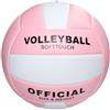 Generic Pallone da beach volley super morbido, leggero, gonfiabile per allenamento, stabile e durevole, per interni ed esterni, spiaggia, giovani e principianti (grigio turchese)