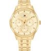 Tommy Hilfiger Orologio Analogico Multifunzione al Quarzo da Donna con Cinturino in Acciaio Inossidabile di Colore Dorato - 1782751
