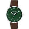Calvin Klein Orologio con Movimento al Quarzo a Tre Lancette da Uomo Collezione MODERN con Cinturino in Pelle Marrone - 25200435, Brown