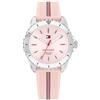 Tommy Hilfiger Orologio con Movimento al Quarzo a Tre Lancette per i Giovani con Cinturino in Silicone Rosa Chiaro - 1720052, Pink