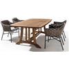 La Seggiola Tavolo AMALFI 180/240x110 + 4 SEDIE NICE