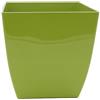 The HC Companies Vaso quadrato autoirrigante Aria, 20,3 cm, vaso in plastica per piante da interno ed esterno, verde lucido