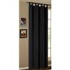 Gardinenbox Tenda Opaca, Tinta Unita, con Passanti, Realizzata in Raso e Microfibra, cod. prod. 20400, Nero, 245 x 140 cm