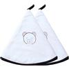 Cocoon Lab Asciugamani in Spugna Rotonda x2, 100% Cotone, Motivo Parigi - Set di Strofinacci con Gancio per Accessori da Cucina, Bagno, Colore: Bianco e Nero, stoviglie a Mano (Teddy)