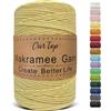 OurTop Corda Macramè, 2mm x 500m Filo Macrame Corda Macramè Filo Morbido Filato Macrame per Appendere La Parete, Fai Da Te, Artigianato, Lavori a Maglia, Lavori Decorativi(Giallo Chiaro)