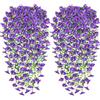 YSUVIN Fiori Finti da Esterno, 4 Pezzi Piante Finte da Esterno, Petunia Pianta Fnta Cadente, Fiori Artificiali Realistici Petunia Finti per Decorazioni Interno Balconi Giardino, Viola