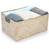 IGNPION Cesto Portaoggetti Aperto in Alghe Marine, Decorativo per Soggiorno, in Vimini Intrecciato, Organizer per Bagno, Mensole e Scrivanie