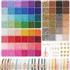 EUES 38000 perline per braccialetti, 3 mm, perline da infilare, 72 perline di colore con lettere dalla A alla Z, set di perline per la creazione di gioielli, braccialetti fai da te, collane
