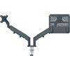 LEITZ Braccio per doppio monitor laptop salvaspazio grigio scuro Leitz