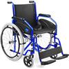 AIESI® Sedia a Rotelle pieghevole leggera ad autospinta per disabili ed anziani AGILA EVOLUTION, Braccioli e Poggiapiedi estraibili, Cintura di sicurezza, Pompa di gonfiaggio, Garanzia Italia 24 mesi