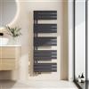 EMKE Scaldasalviette termoarredo, con Attacco Laterale, 1320x500 mm, Radiatore da Bagno, Scaldasalviette per Asciugamani ad Acqua Calda,Porta Asciugamani, Scaldasalviette, Colore Antracite, 695 Watt