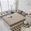 Homxi Lenzuolo con Angoli Letto Singolo con 2 Federe(180 x 200 cm),Lenzuolo Copriletto Matrimoniale Tinta Unita Completo Letto Singolo Cachi