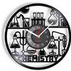 XUSANSHI 30cm Orologio Esperimenti di chimica Orologio da parete Laboratorio scientifico Orologio da tavolo con elementi periodici in vinile