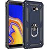 yanzi Compatibile con SamSung Galaxy J4 Plus/J4 Prime Telefono Cover(2018)+3D Vetro Temperato[Militare-Antiurto]-[Supporto] TPU Bumper Robusta Silicone Protezione Custodia per Galaxy J4 Plus-Blu