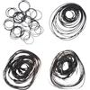 KAHDGSS 180 cinghie di ricambio in gomma di diverse dimensioni 1 mm 2 mm 3 mm per cassette registratori e lettori