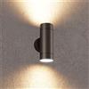 Applique Cilindrica Bidirezionale, IP65, GU10, Nero Nero