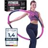 SummerFan Hula Hoop - Pneumatico per principianti senza onde e gommini [1 kg fino a 1,5 kg, 75 - 100 cm, 6 - 8 segmenti] - Hullahub Fitness Sport per adulti