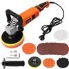 QWORK® Lucidatrice Auto 1200W, 220V Set Lucidatrice a velocità Variabili Multiple, Lucidatrice per Auto con Tamponi Lucidanti