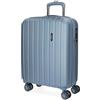 MOVOM Wood Trolley cabina Azzurro 40x55x20 cms Rigida ABS Chiusura TSA 38L 2,9Kgs 4 doppie ruote Bagaglio a mano