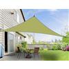 Hiseng Tenda a Vela Ombreggiante Impermeabile Triangolo, Vele Parasole da Giardino Protezione Raggi UV 95% Telo Ombreggiante Terrazzo con 3 Corde per Piscina Patio Pergola (Verde,3x3x3m)