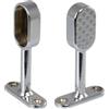 AERZETIX - C74724 - Set di 2 supporti per barra asta di appendere a forma di ellisse 15x30mm - in metallo - finitura cromata - armadio spogliatoio sospensione stoccaggio abbigliamento