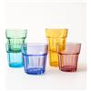 KORAT Set 6 Bicchieri Tumbler in Vetro Colorato 360 ml e 300 ml Alta Qualità, Stile Moderno, Resistenti e Impilabili Bicchieri Acqua, Cocktail, Aperitivi, Bevande, Estate, Campeggio (Set Catalina)