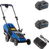 Hyundai ZE38-D40 - Tagliaerba a batteria - 2x20V/4Ah - Taglio 38 cm