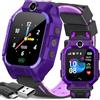 Retoo Smartwatch Bambini Smart Watch Orologio da polso con GPS Camera SIM per Bambini Ragazze Ragazzi A partire dai 3 anni Touch Screen Sport Fitness Bracciale Regalo Call Android iOS Viola