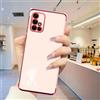 JIEZUIMEI Cover per Samsung Galaxy A51 4G Custodia con Protezione Fotocamera, Sottile Morbido Silicone TPU Antiurto Antigraffio Dorata Placcatura Protettiva Case Rosa
