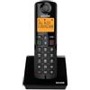 ALCATEL S280 - Telefono Fisso Cordless DECT - Design Compatto - Grande Display Retroilluminato - Vivavoce - Funzione Blocco Chiamate - Rubrica da 50 Contatti - Nero