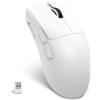 MAMBASNAKE X ATTACK SHARK X11SE Mouse da gioco wireless-Fino a 22000 DPI,sensore PixArt PAW3311,BT/2.4G/cablato,leggero 59g,clic da 2000W,accelerazione 40G,batteria a lunga durata,per Win/Mac-Bianco