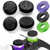 TEUVO Thumbstick Copri Analogici per - 4 Tappi Controllo per + 3 Precision Rings Mejorar el Apuntado FPS Game Gommini Controllore Copri Analogico per Tappi Joystick per PS4 Accessori 7 Set, black