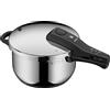WMF Perfect One Pot - Pentola a pressione a induzione da 4,5 l, pentola a vapore, grande segnale di cottura, 2 livelli di cottura, manico rimovibile del coperchio in acciaio inox Cromargan