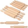 OLYCRAFT Mattarello in Legno 20x25 cm (4 pz) e 14x19 cm (10 pz) Resistente al Legno con Maniglie Comode per Pasticceria Ideale per Pasta Pizza Biscotti e Artigianato