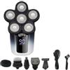 Generic Rasoio Elettrico Barba, Rasoio Elettrico Ricaricabile 6 In 1 6 Testine Galleggianti Kit For Toelettatura Rasoio Elettrico Calvo For Uomo